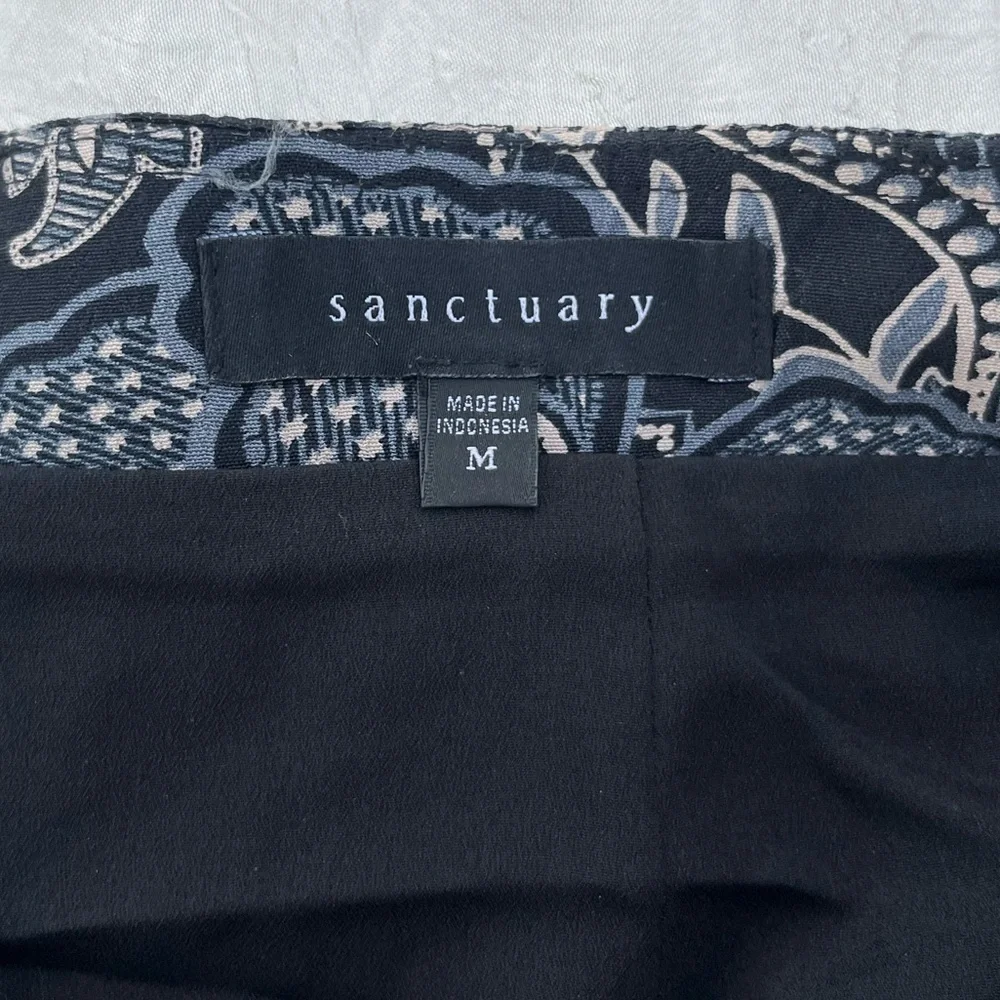 Sanctuary Black and Cream Floral Slinky Maxi-Skirt